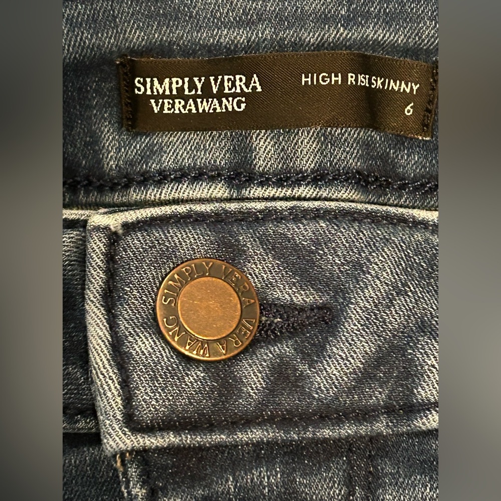 Simply Vera Vera Wang Dark Blue Skinny Jeans